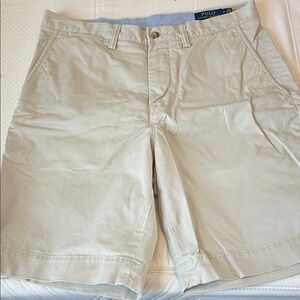 Polo by Ralph Lauren Light Khaki Flat-Front Men's Shorts